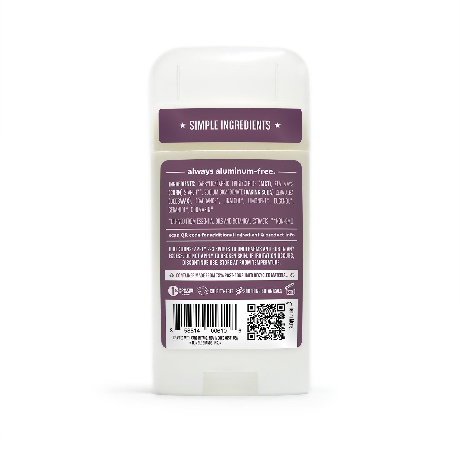Lavender & Holy Basil Natural Deodorant 70g