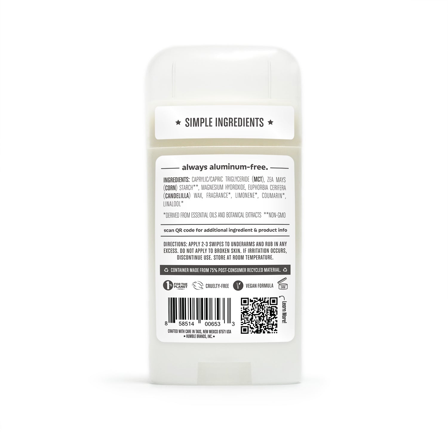 秘魯聖木及乳香純素溫和天然止汗香體膏 70g